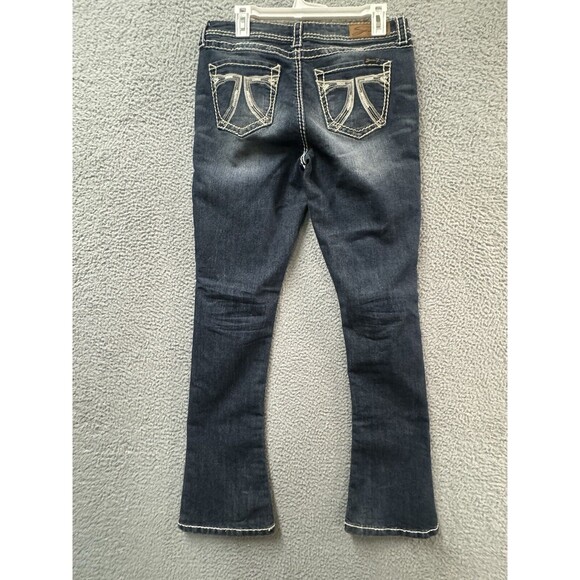 Seven 7 Jeans Womens 10 Blue Racker Slim Pockets Sticthing Flared - Picture 8 of 12